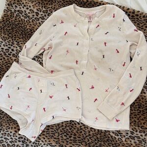 Victoria's Secret Cream Pajama Set